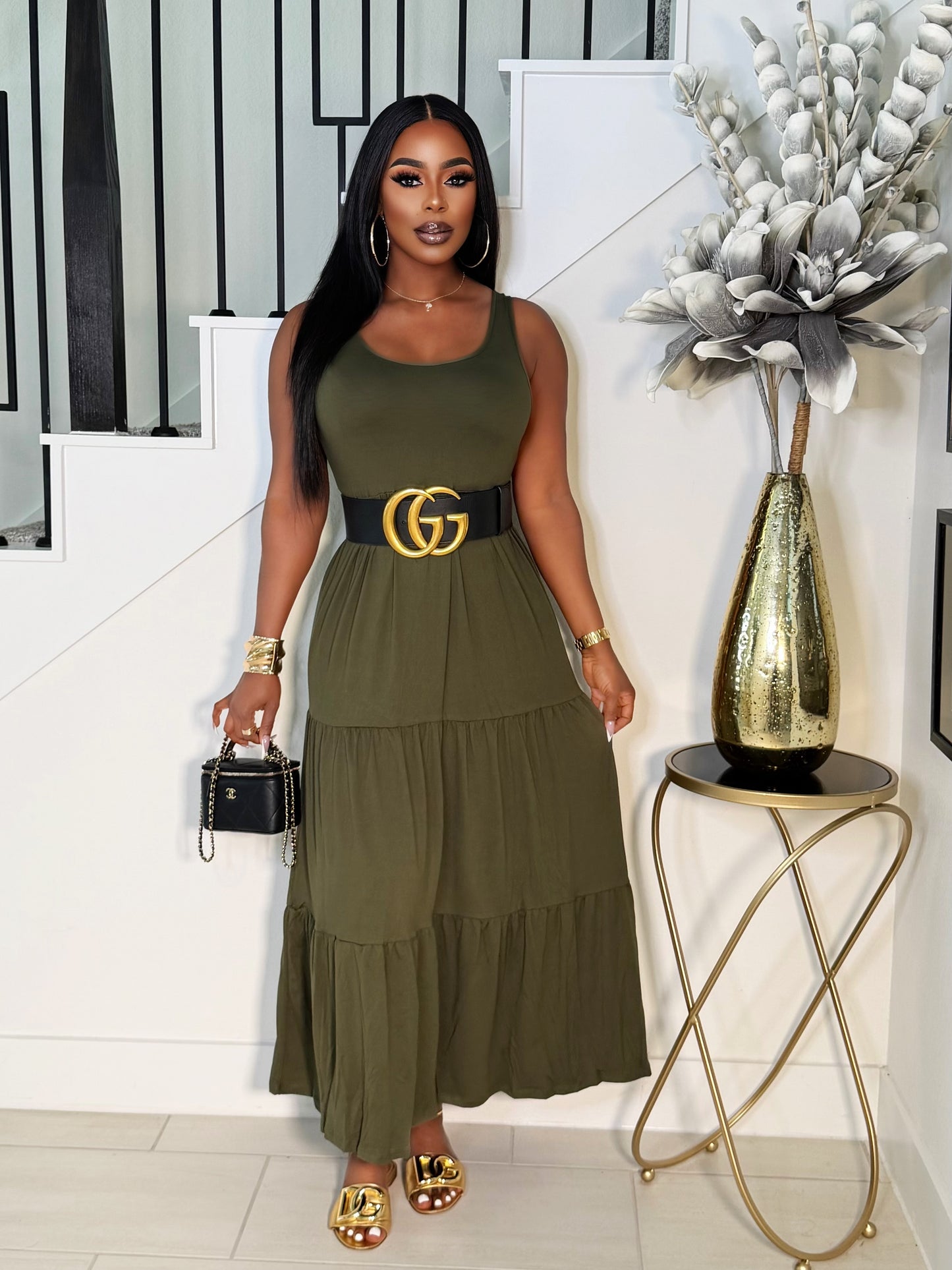 EASY FLOW MAI DRESS (OLIVE)