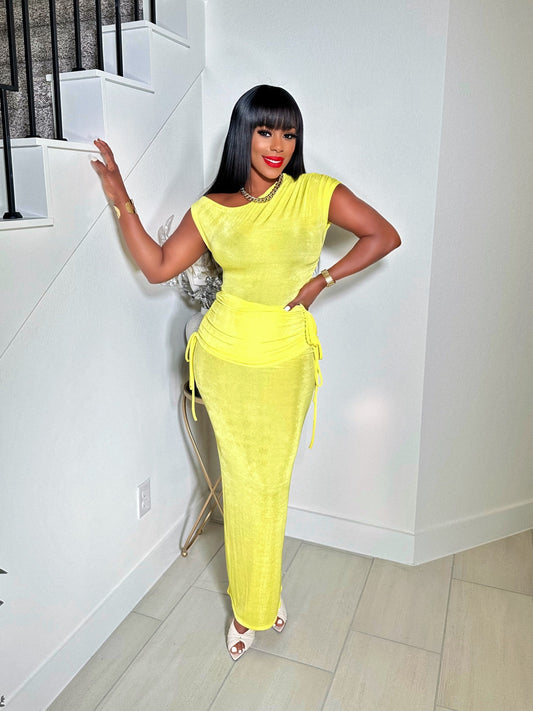 HERE I AM 2 PIECE SKIRT SET (CITRUS)