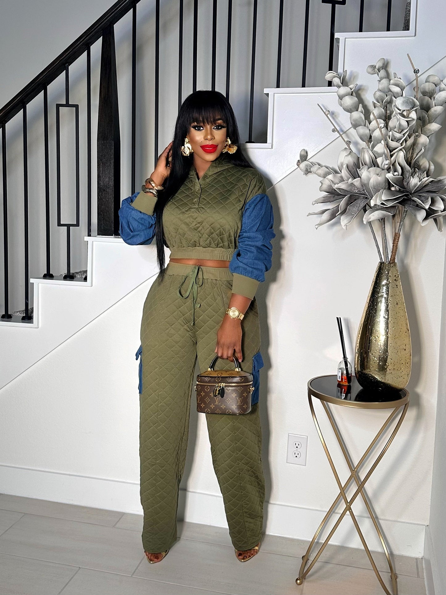 MIXED FEELINGS HOODED JOGGER STYLE PANTS SET
