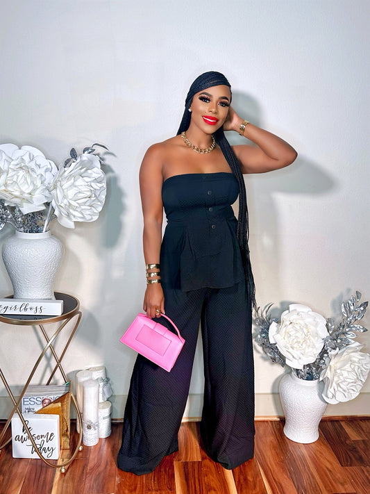 FASHIONABLE WIDE LEGG PANTS SET