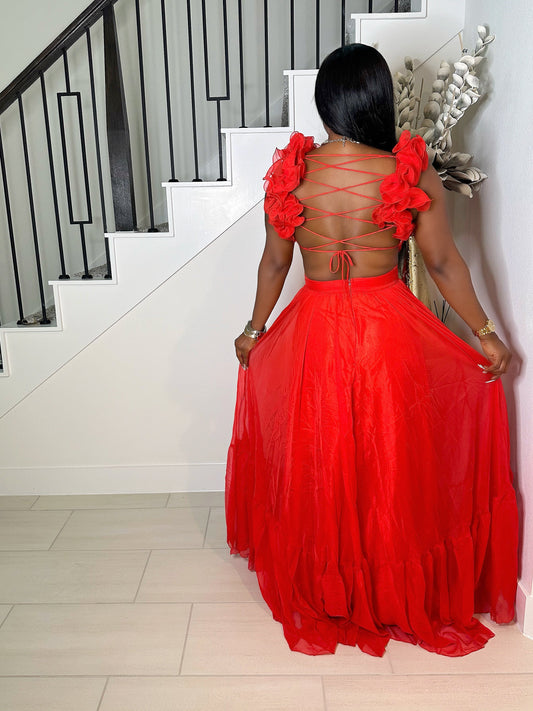 ELEGANT TASTE MAXI DRESS (RED)