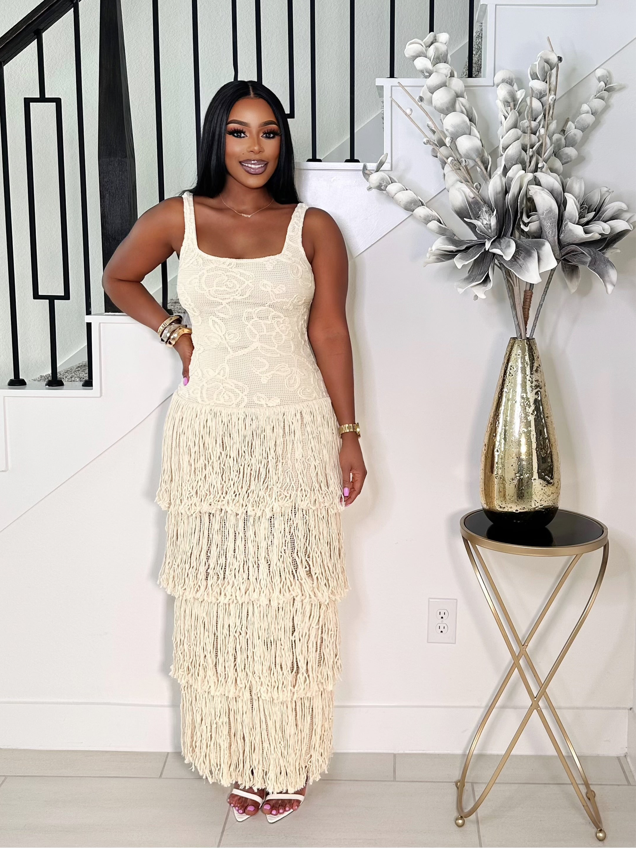 THE MILLEY WAFFLE KNIT DRESS Small