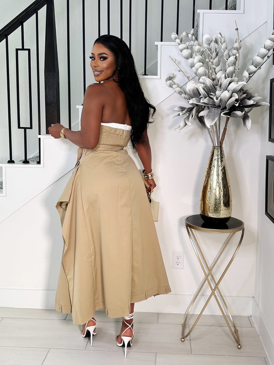 TRENCH IN THE CITY MAXI DRESS