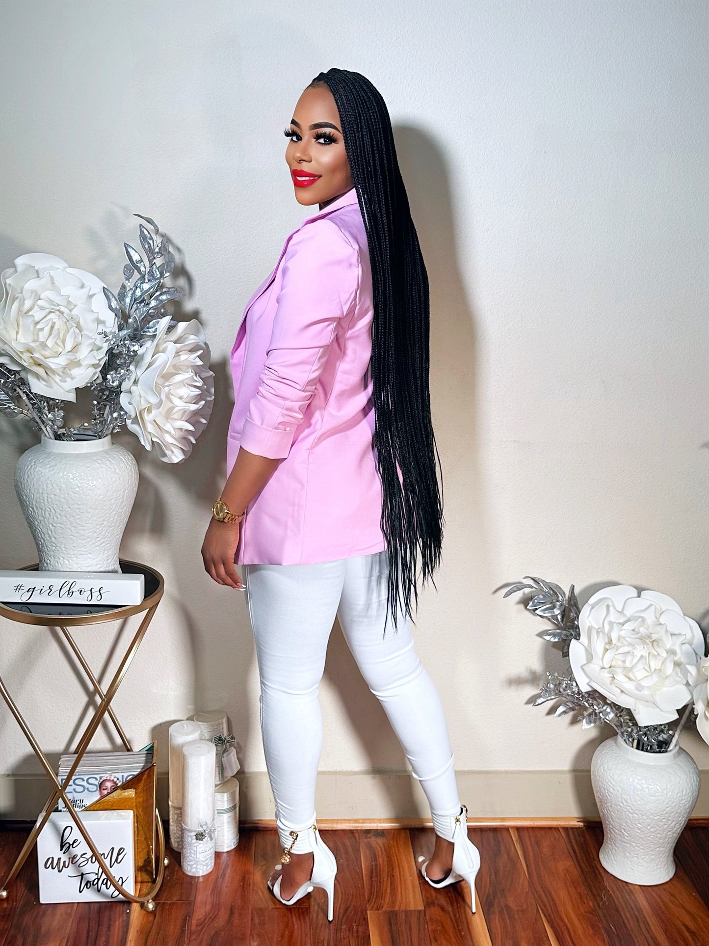 THROW IT ON BLAZER (PINK)