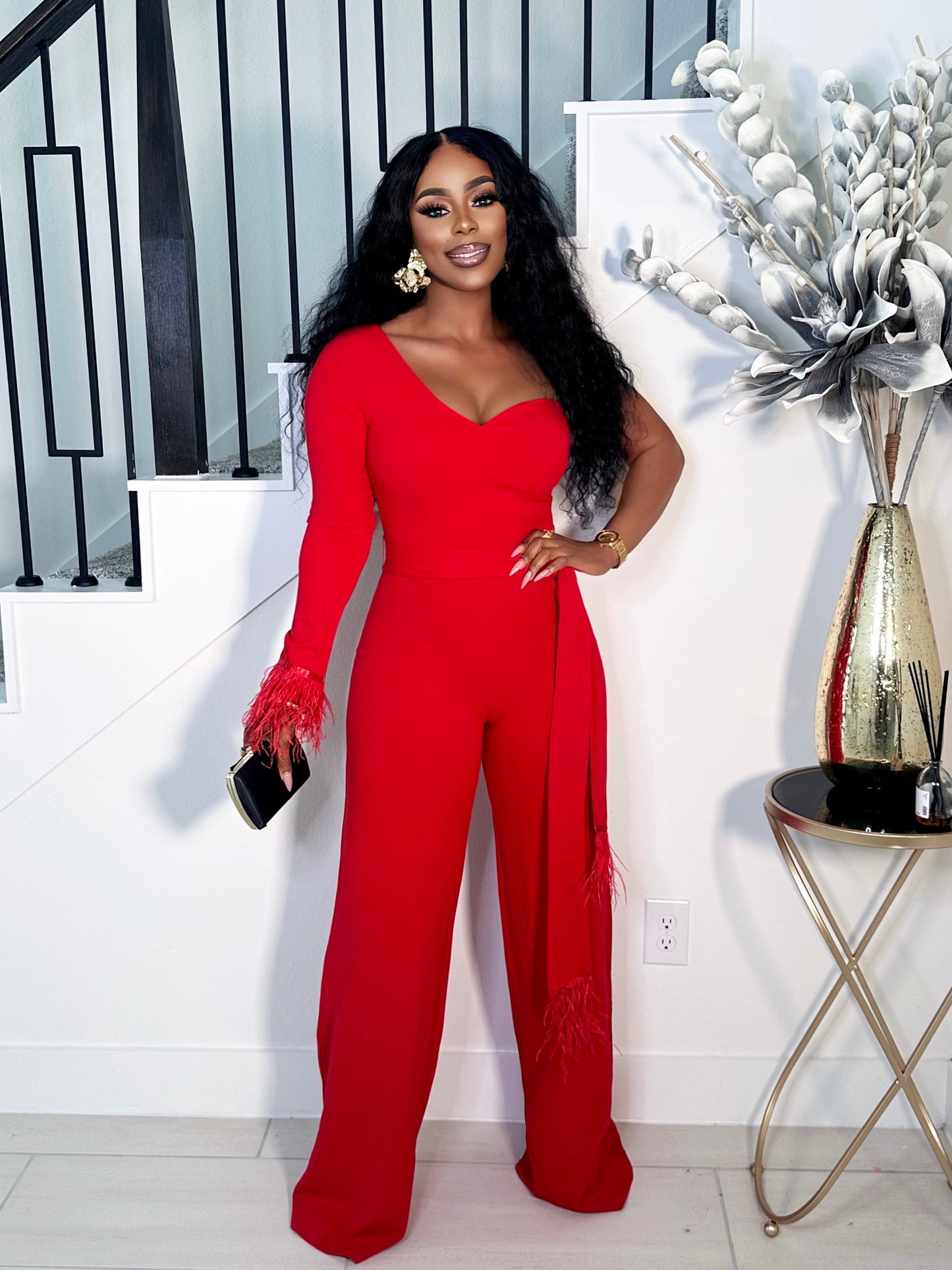 MISS CHEERY ONE SHOULDER JUMPSUIT