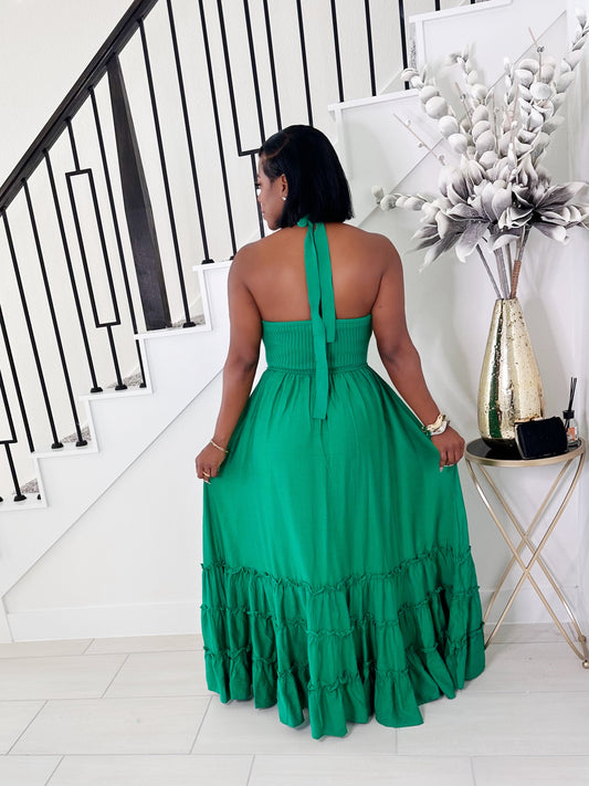 I HAVE ARRIVED MAXI DRESS (GREEN)