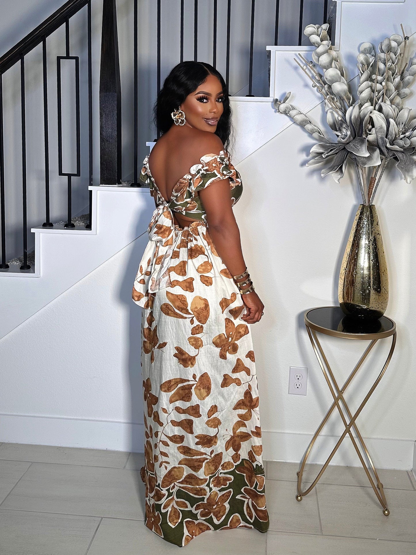 CAN'T GET ENOUGH WOVEN MAXI (MOCHA OLIVE)