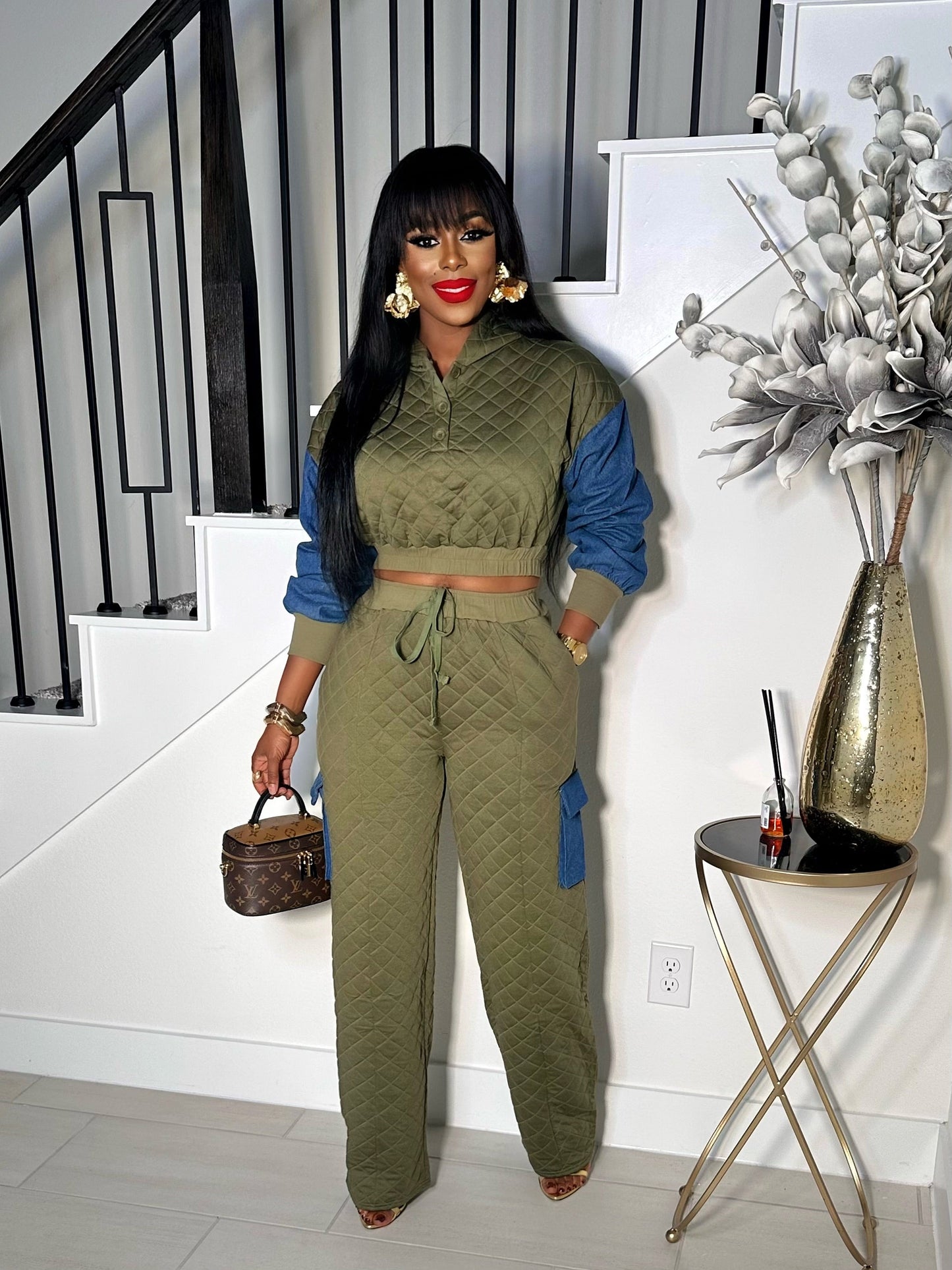 MIXED FEELINGS HOODED JOGGER STYLE PANTS SET