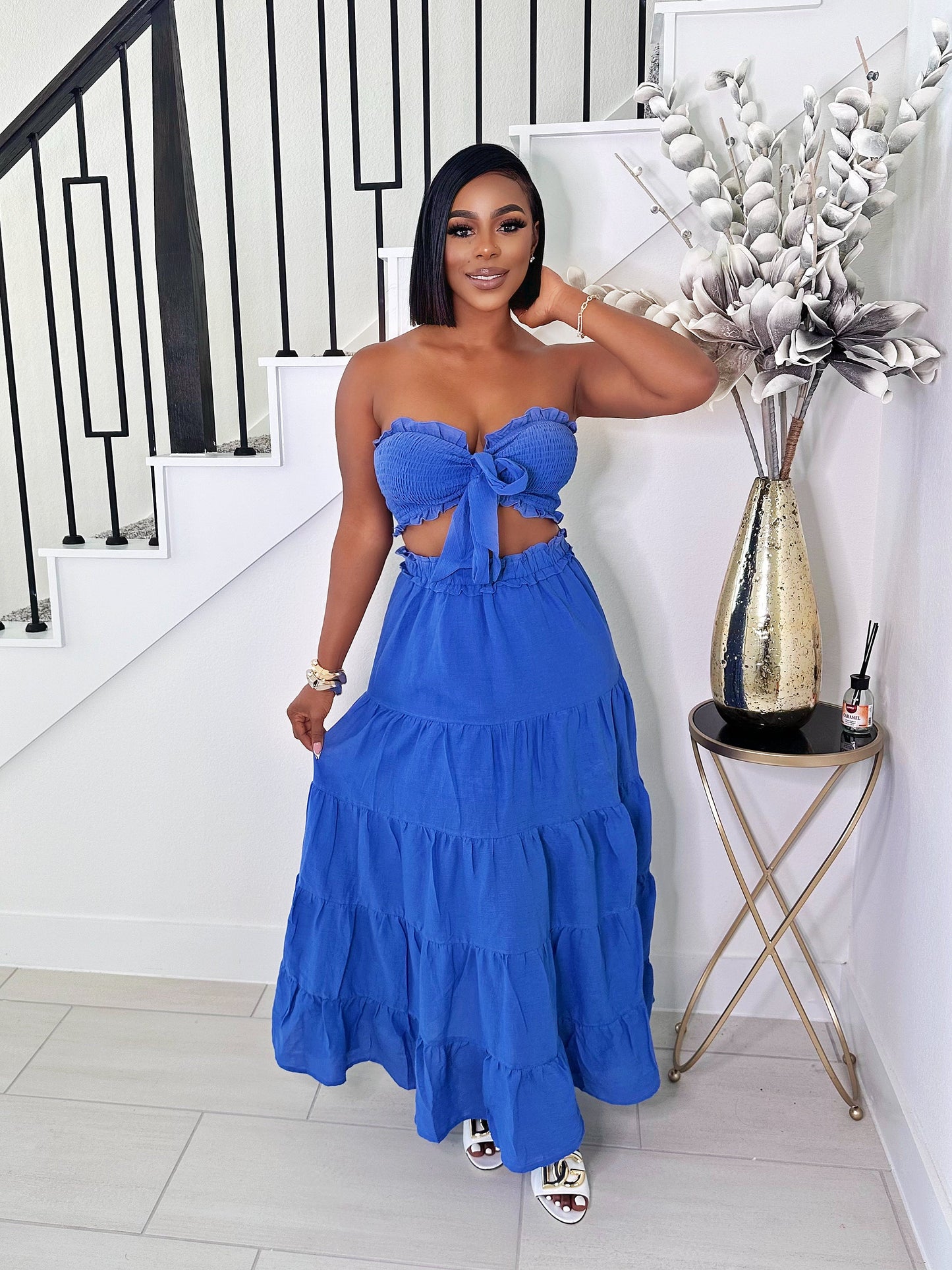 FEEL THE OCEAN BREEZE 2PIECE SKIRT SET