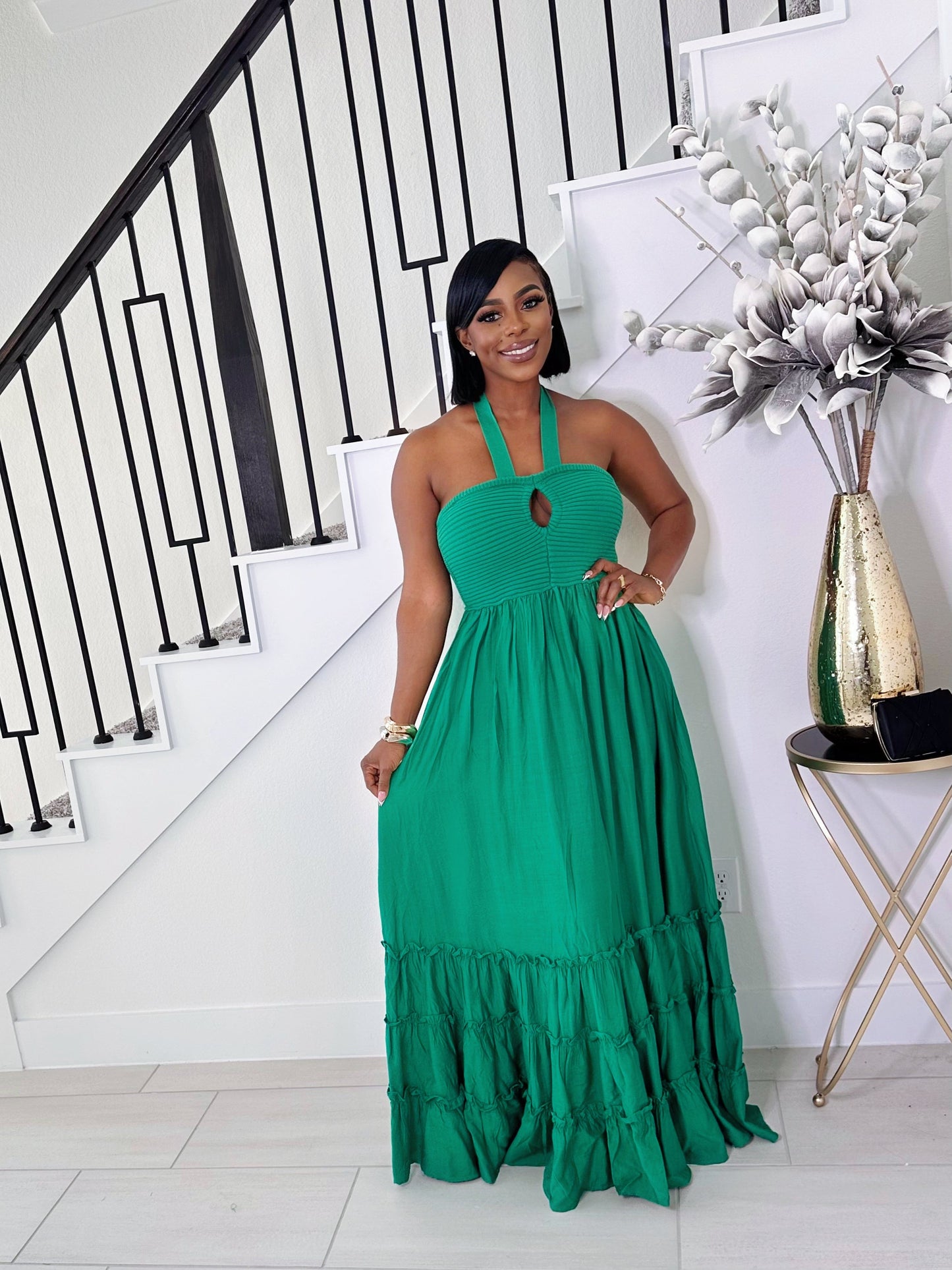 I HAVE ARRIVED MAXI DRESS (GREEN)