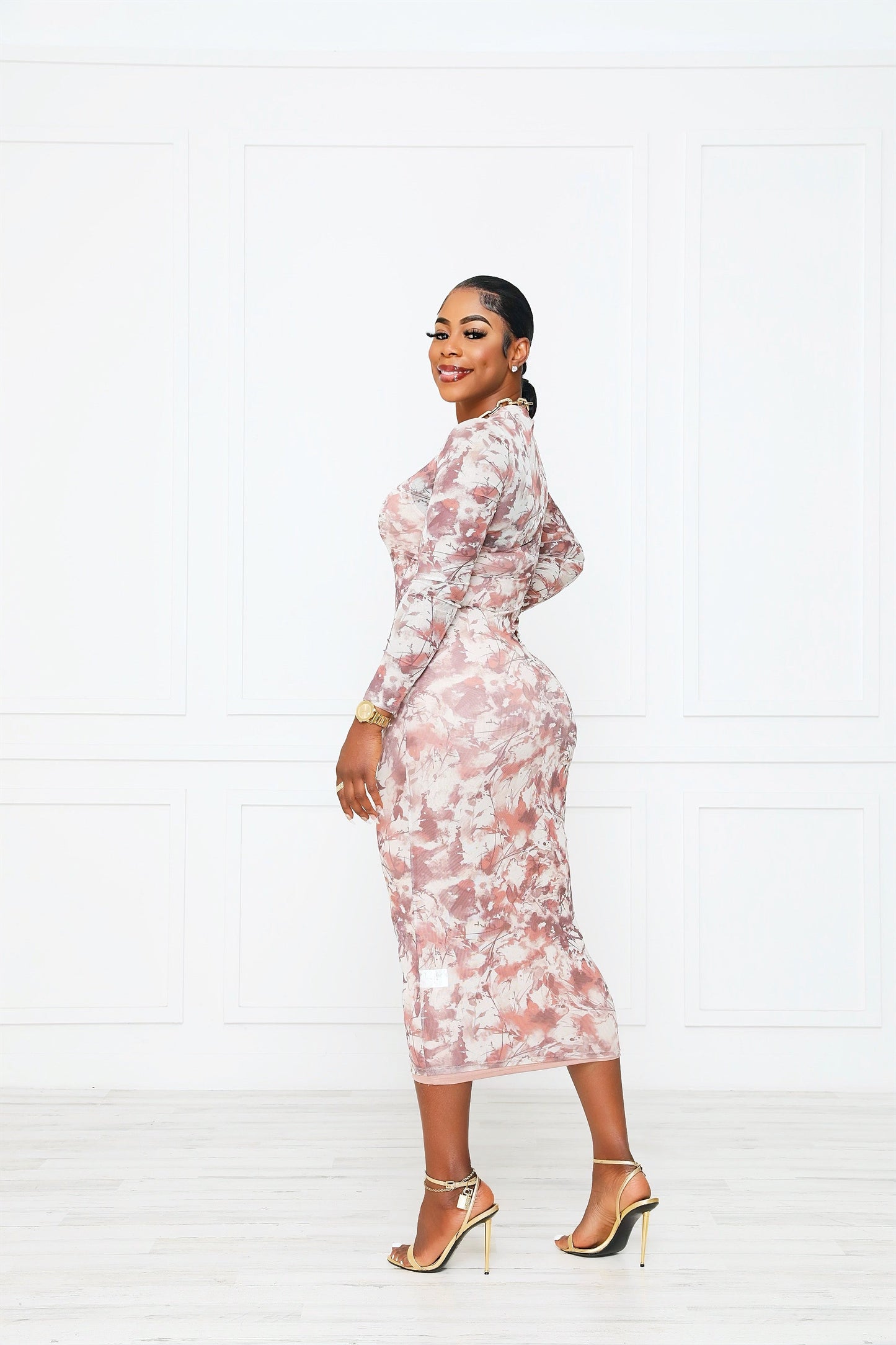 CHOCOLATE BARBIE MESH DRESS