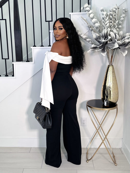 SHUT IN DOWN BOWTIE JUMPSUIT