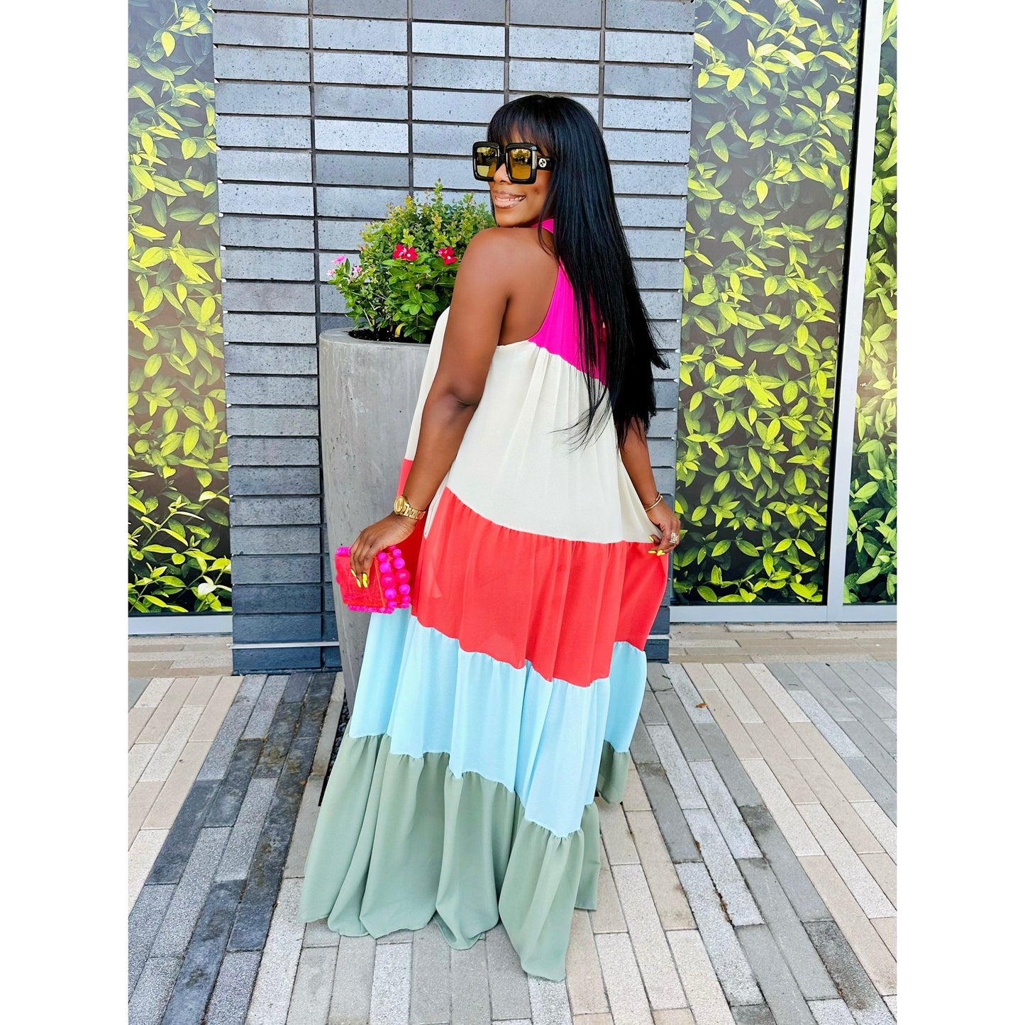 THAT GIRL MULTI COLOR MAXI DRESS