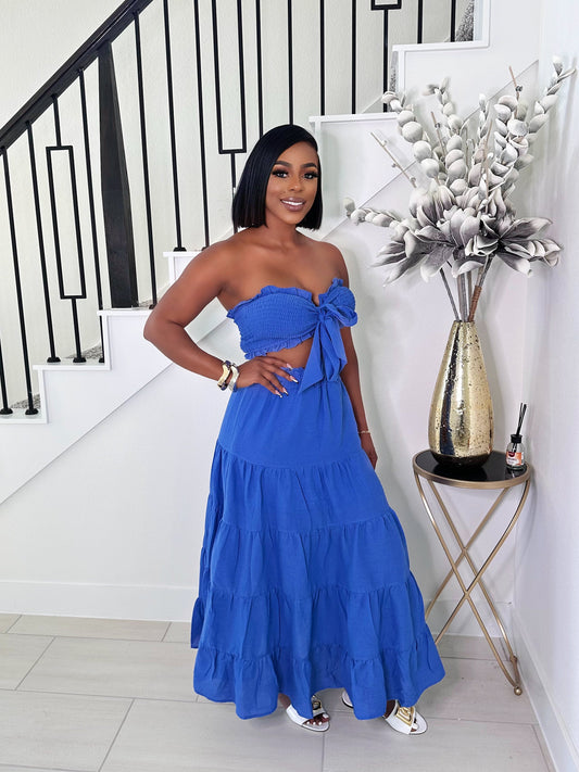 FEEL THE OCEAN BREEZE 2PIECE SKIRT SET