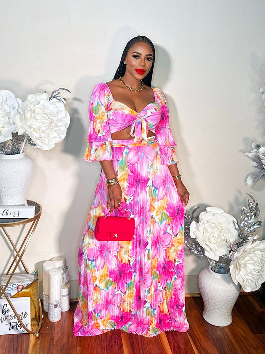 KIMBERLY 2 PIECE SET PINK FLORAL (RESTOCK)