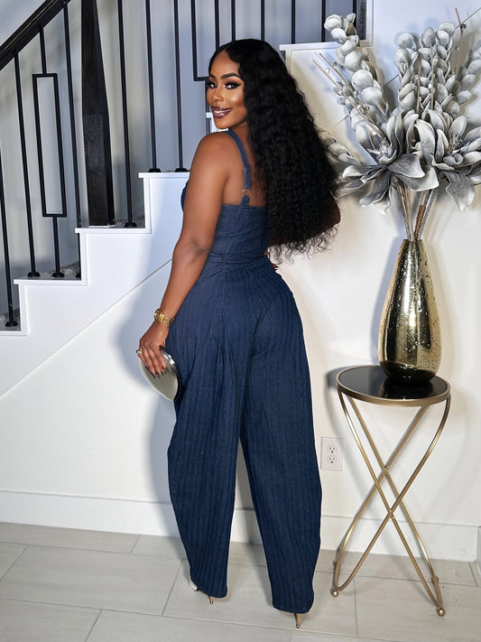 BAG HER BAGGY DENIM JUMPSUIT