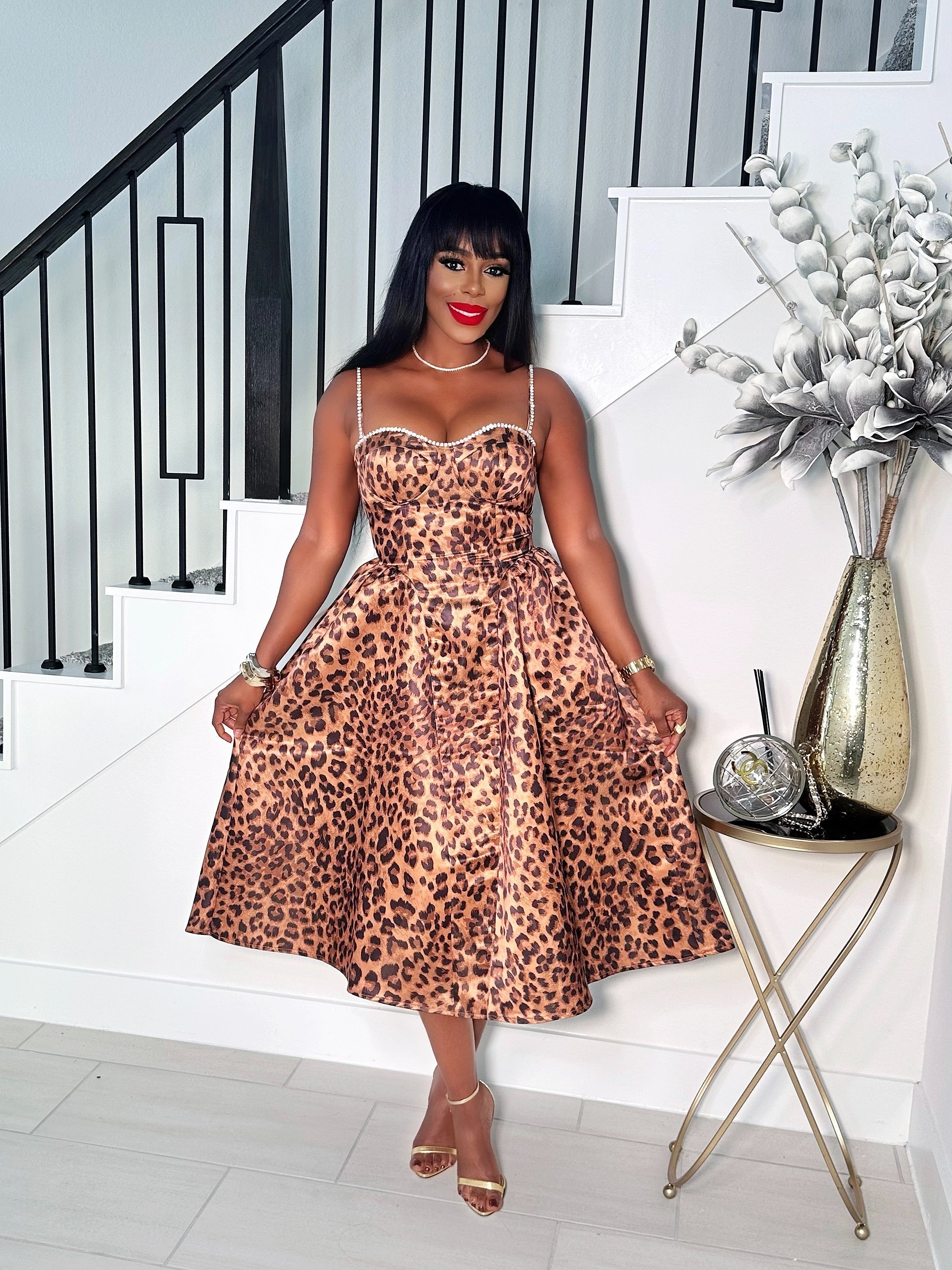Plus Size Leopard Print Dress Nasty Gal Midi Dress Glamorous Curve  Glamorous Leopard Print Dress New