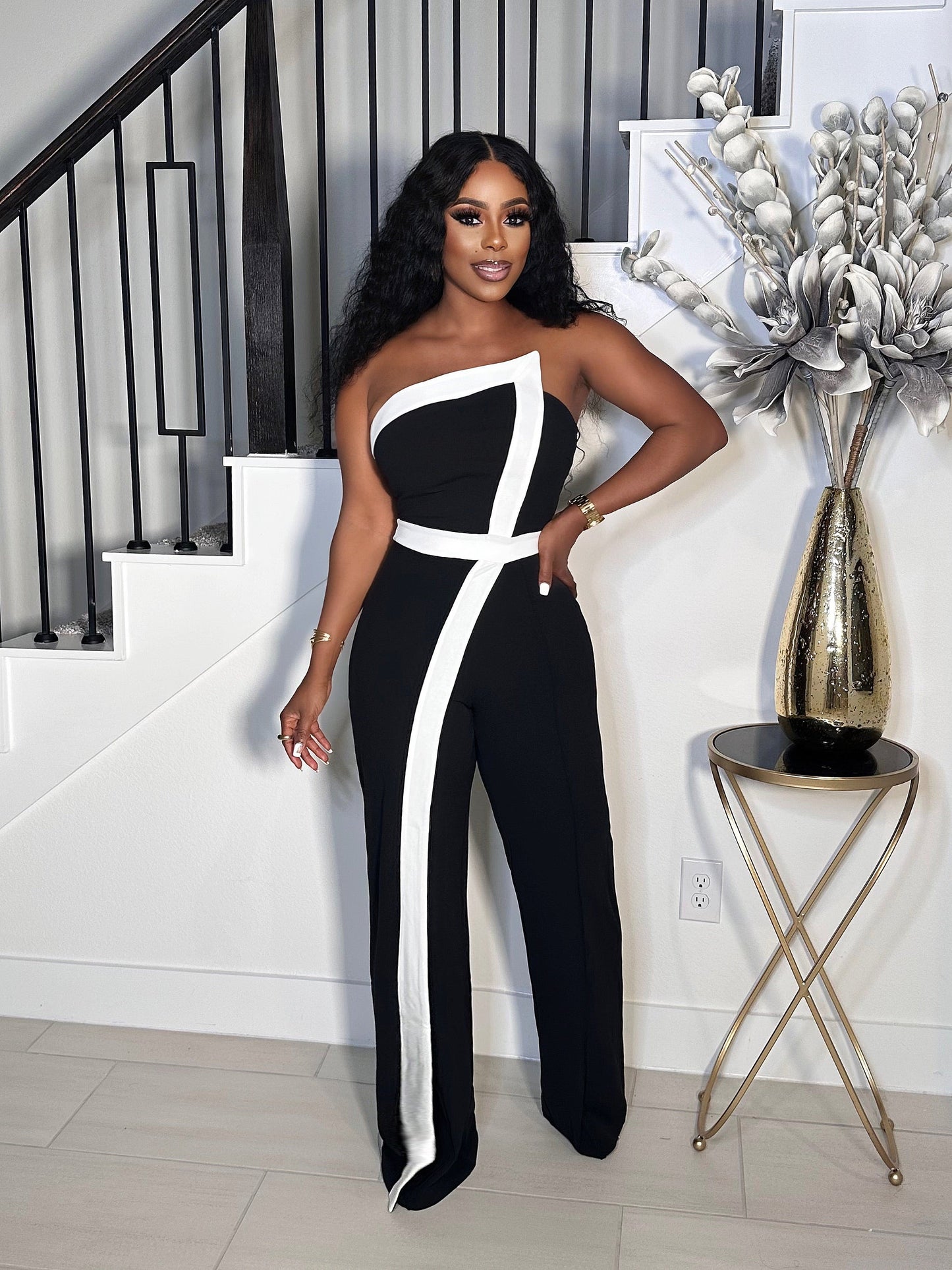 FASHION BLOCKER TUBE JUMPSUIT