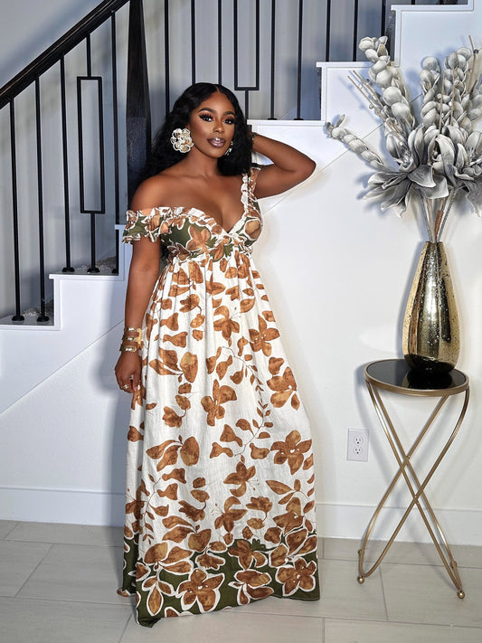 CAN'T GET ENOUGH WOVEN MAXI (MOCHA OLIVE)