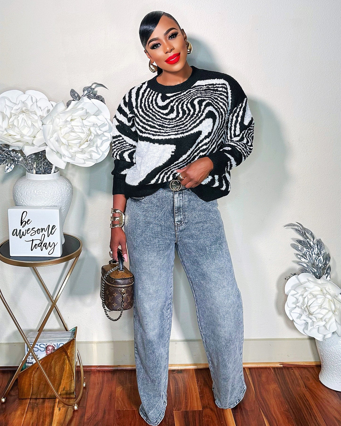 SWIRL THE BLOCK COZY SWEATER (RESTOCKED)