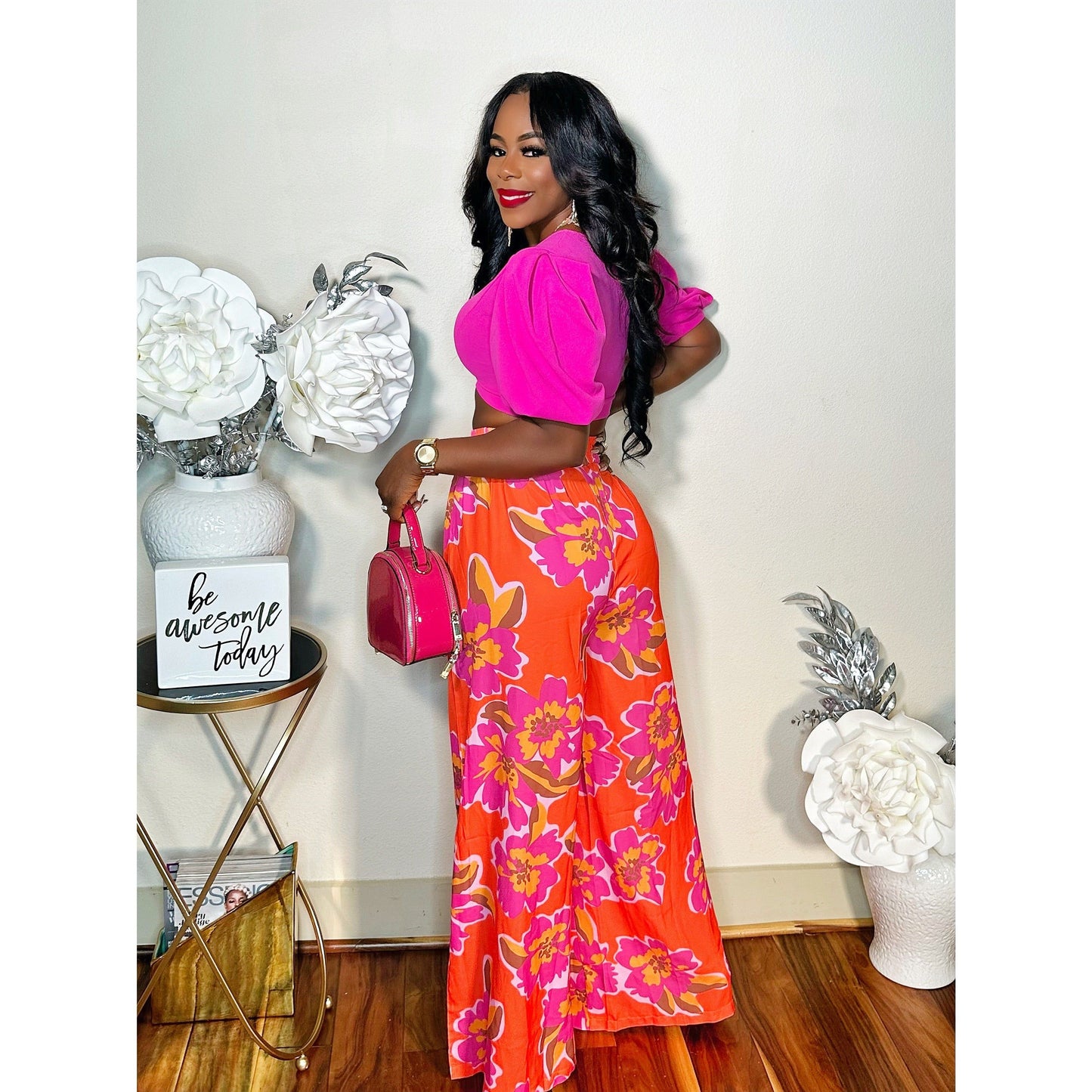 BLOOMING WIDE LEG PANTS