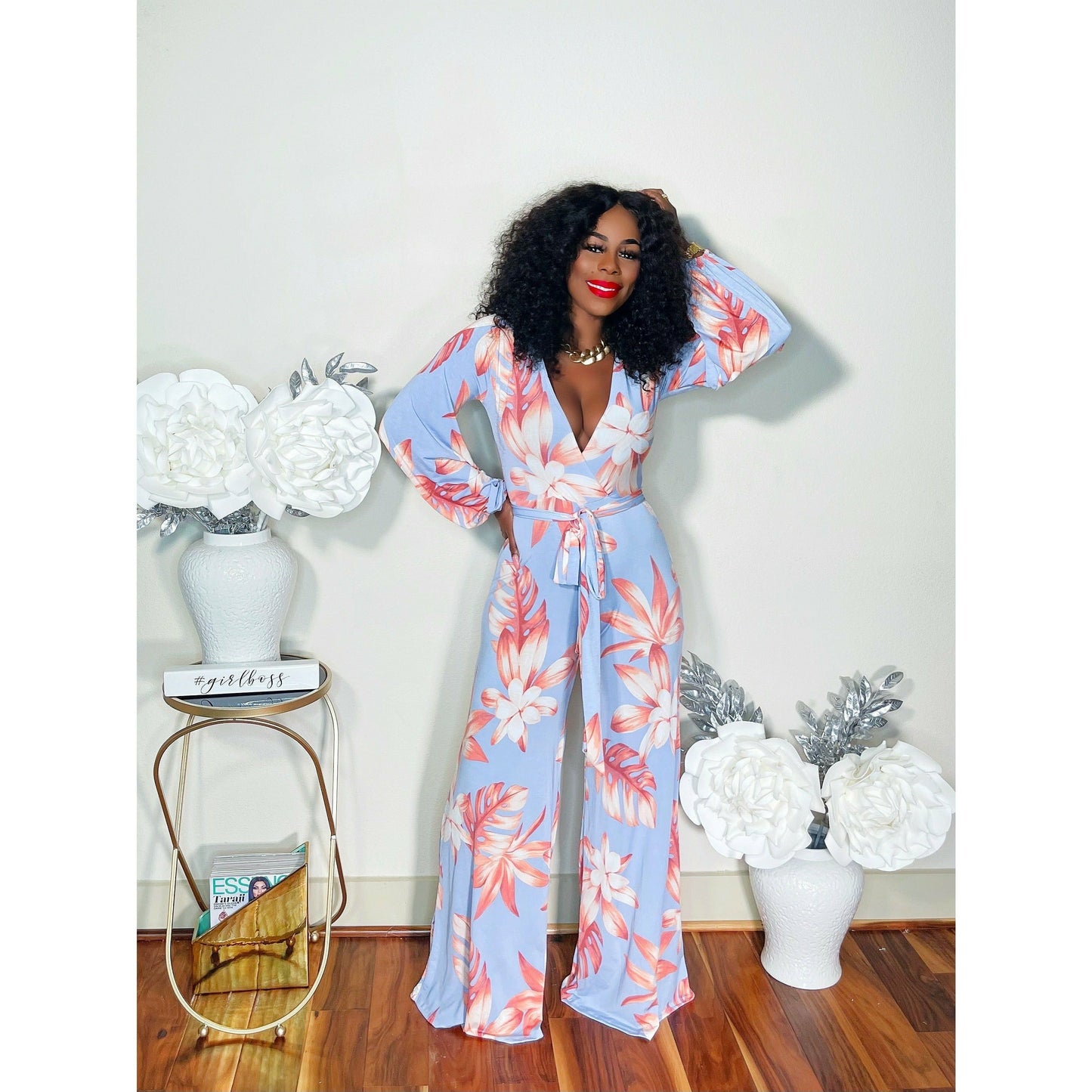 EASY ON THE EYES BUBBLE SLEEVES JUMPSUIT