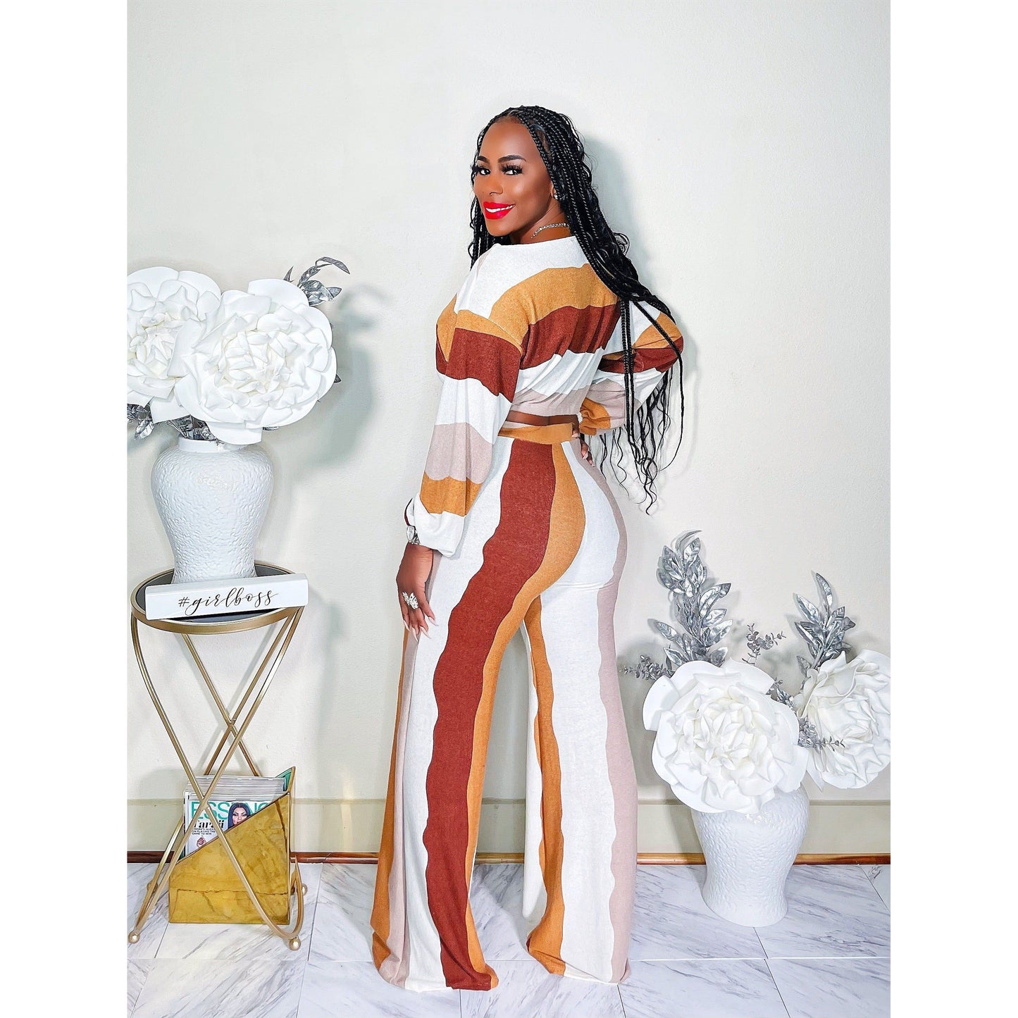 CAN'T STOP THE VIBE PANTS SET