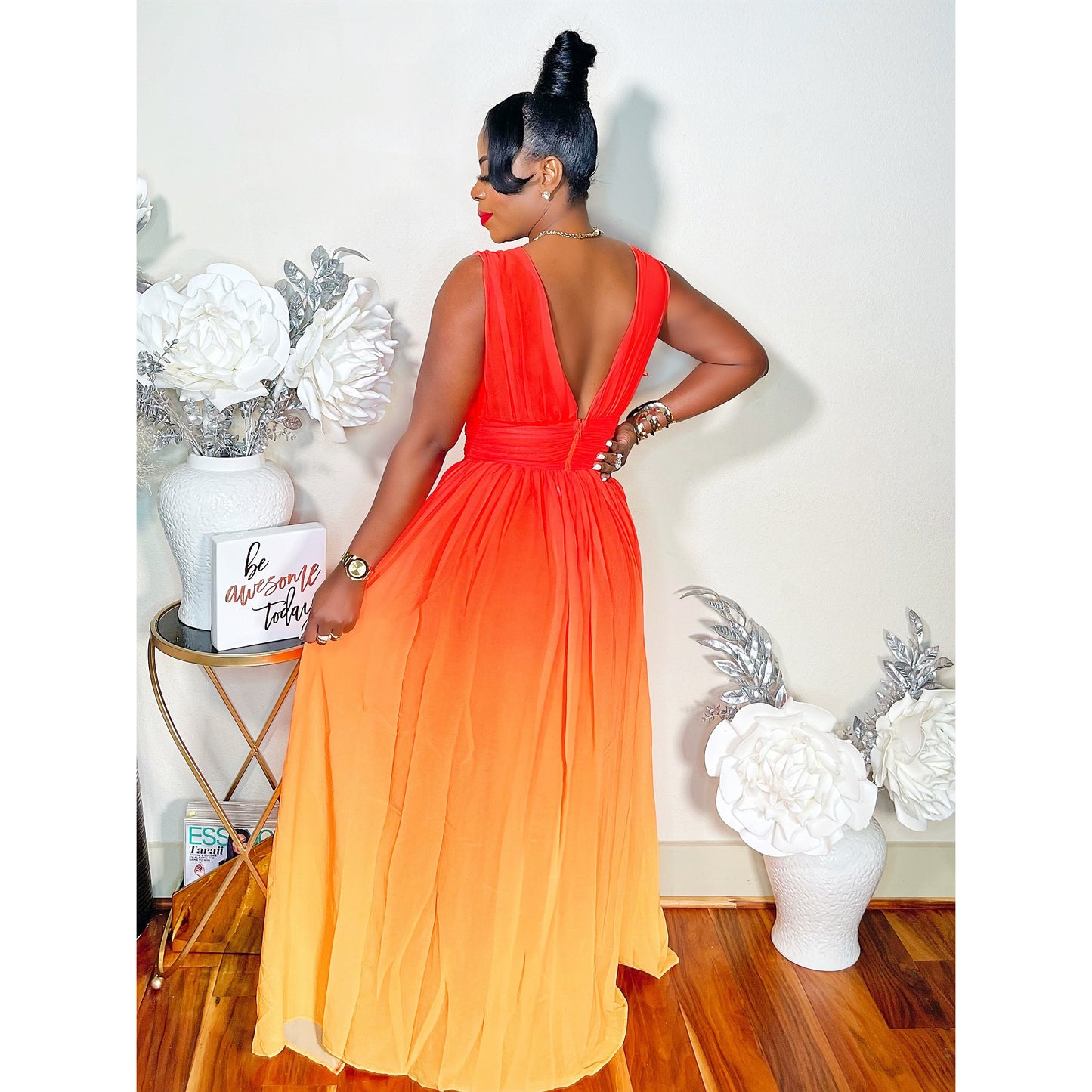 TAKE THE TRIP OMBRE MAXI DRESS