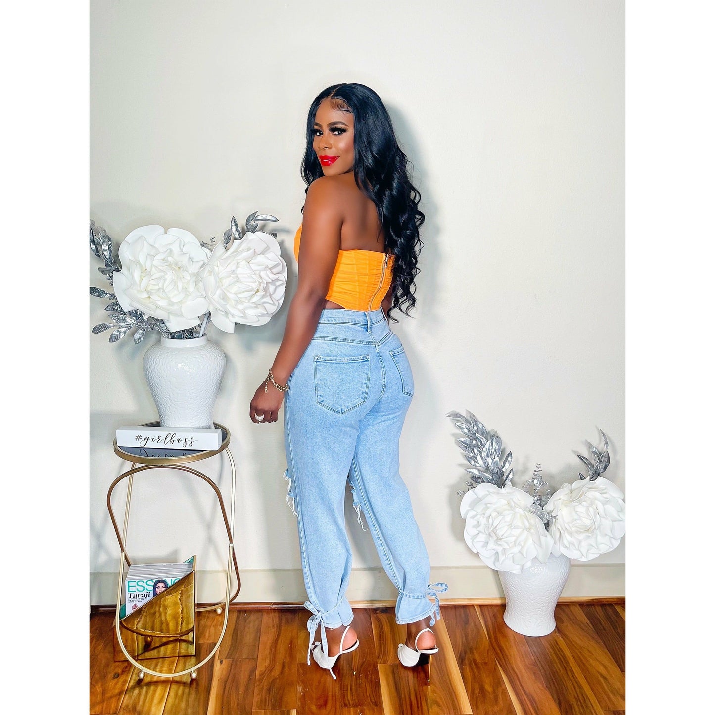 SHOW OUT CORSET TOP (ORANGE)