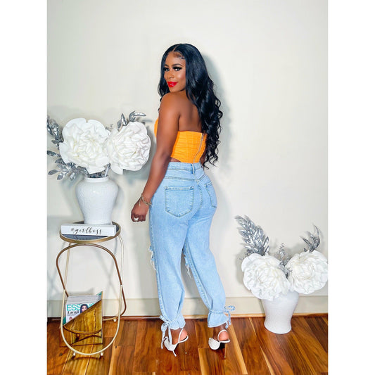 SHOW OUT CORSET TOP (ORANGE)