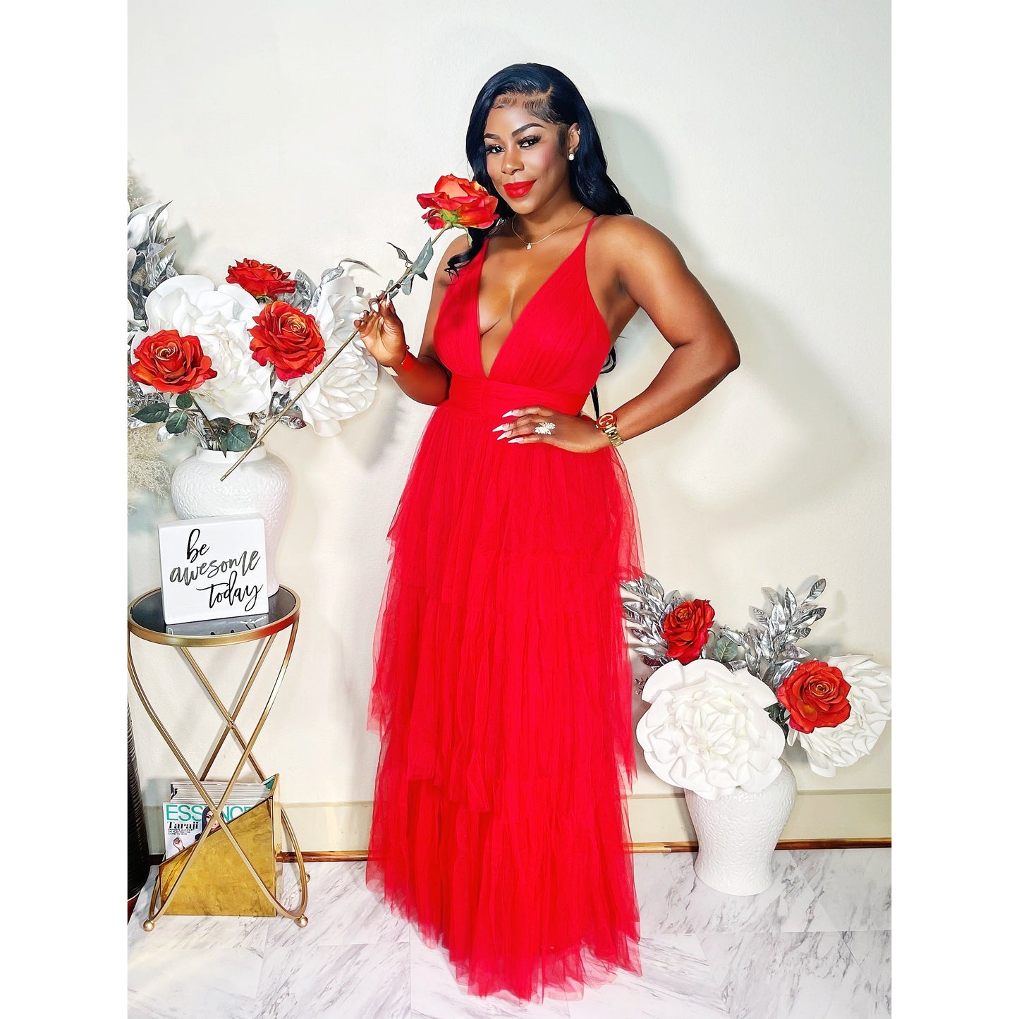 THE PERFECT OCCASION TIERED DRESS