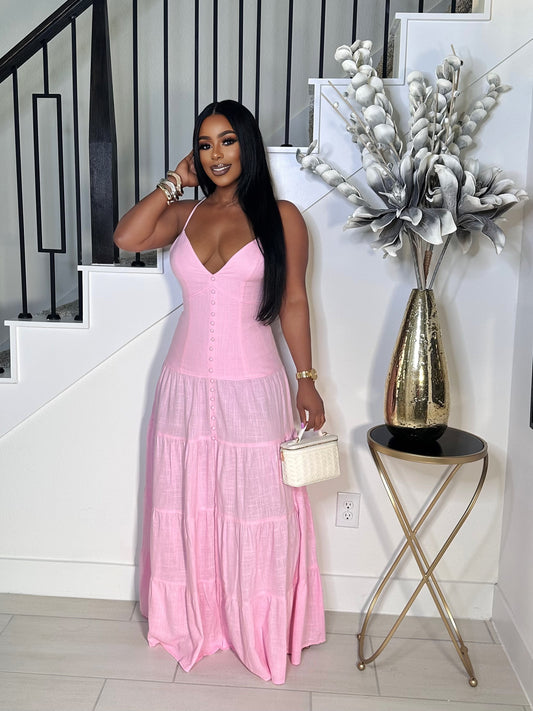 SOFT SUMMER LINEN MAXI DRESS