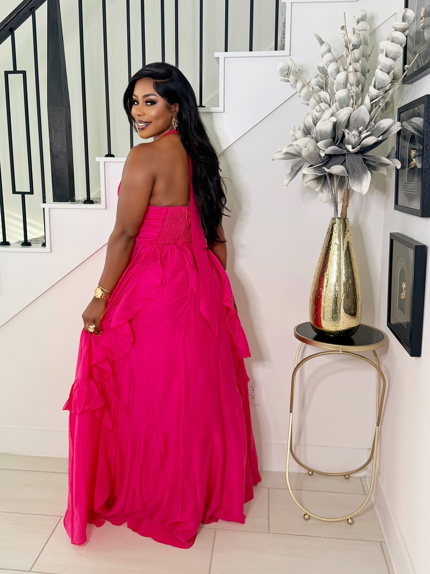 PINK BARBIE LUXE MAXI DRESS