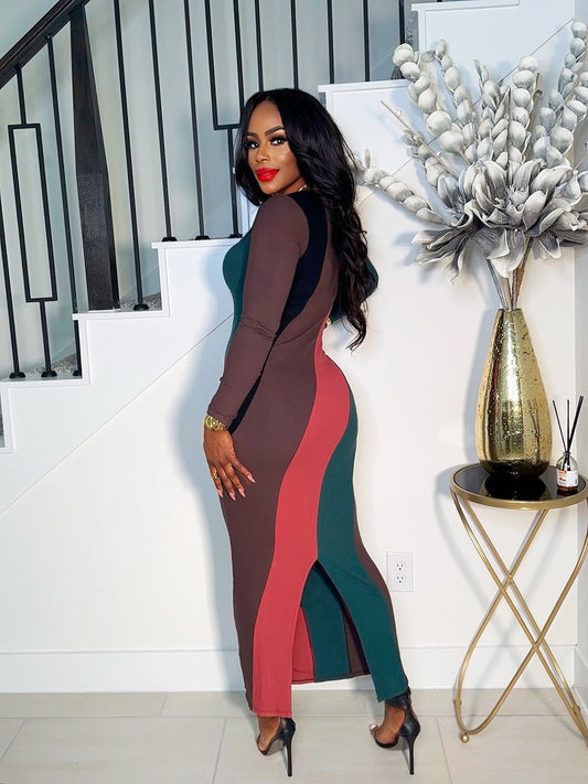 TOP MODEL LONG SLEEVES FITTED DRESS