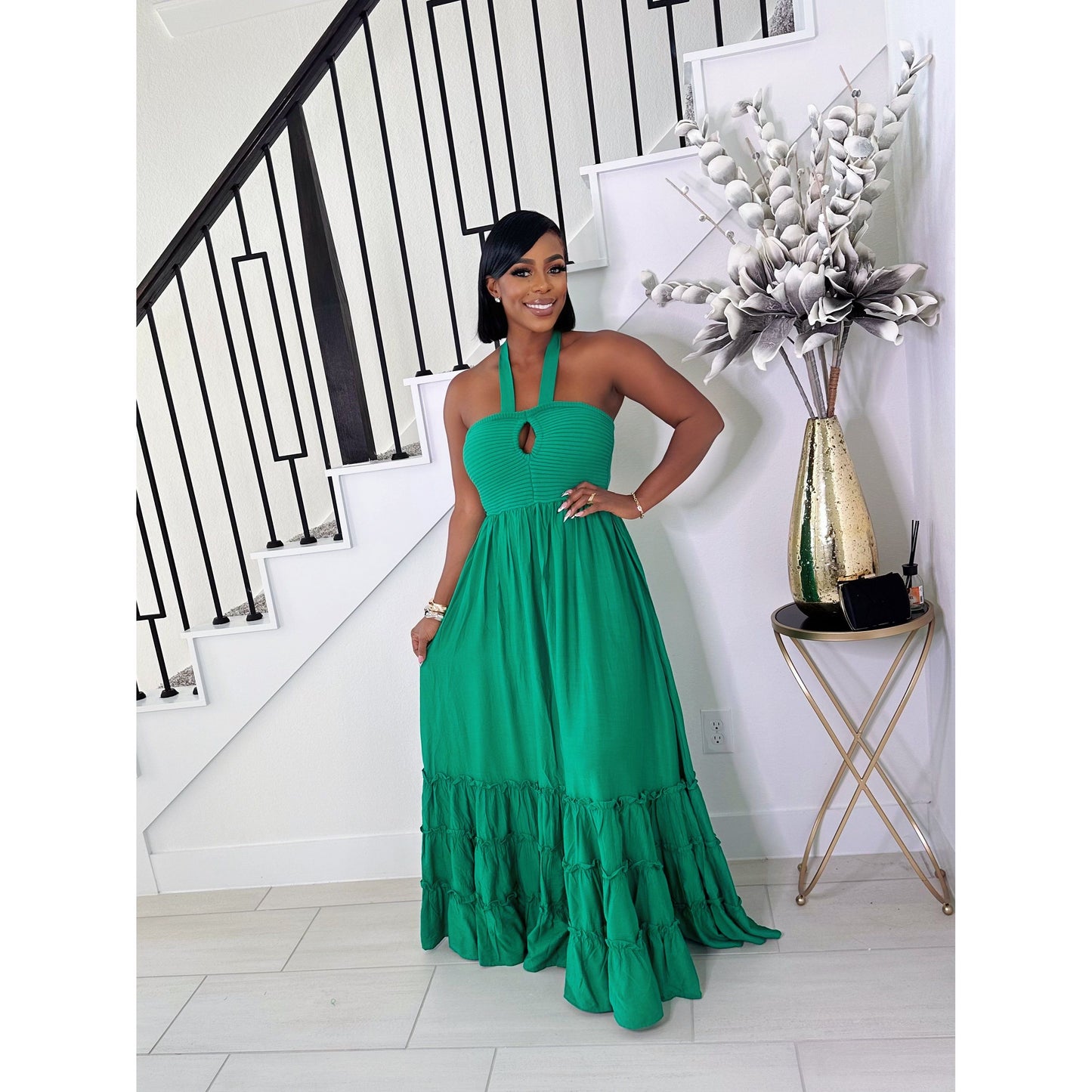 I HAVE ARRIVED MAXI DRESS (GREEN)