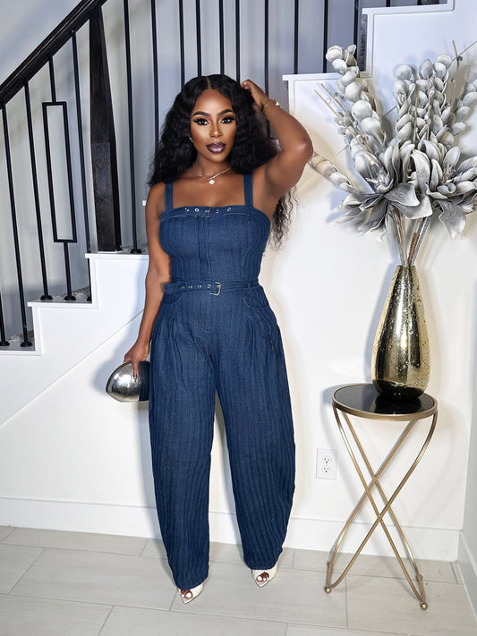 BAG HER BAGGY DENIM JUMPSUIT