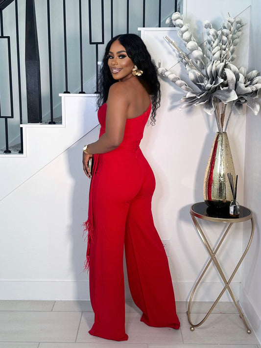 MISS CHEERY ONE SHOULDER JUMPSUIT