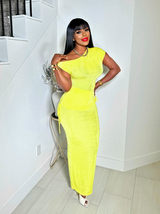 HERE I AM 2 PIECE SKIRT SET (CITRUS)