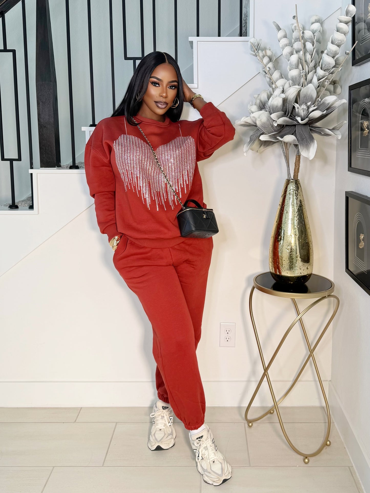 MISS RHINESTONE SWEATER SET