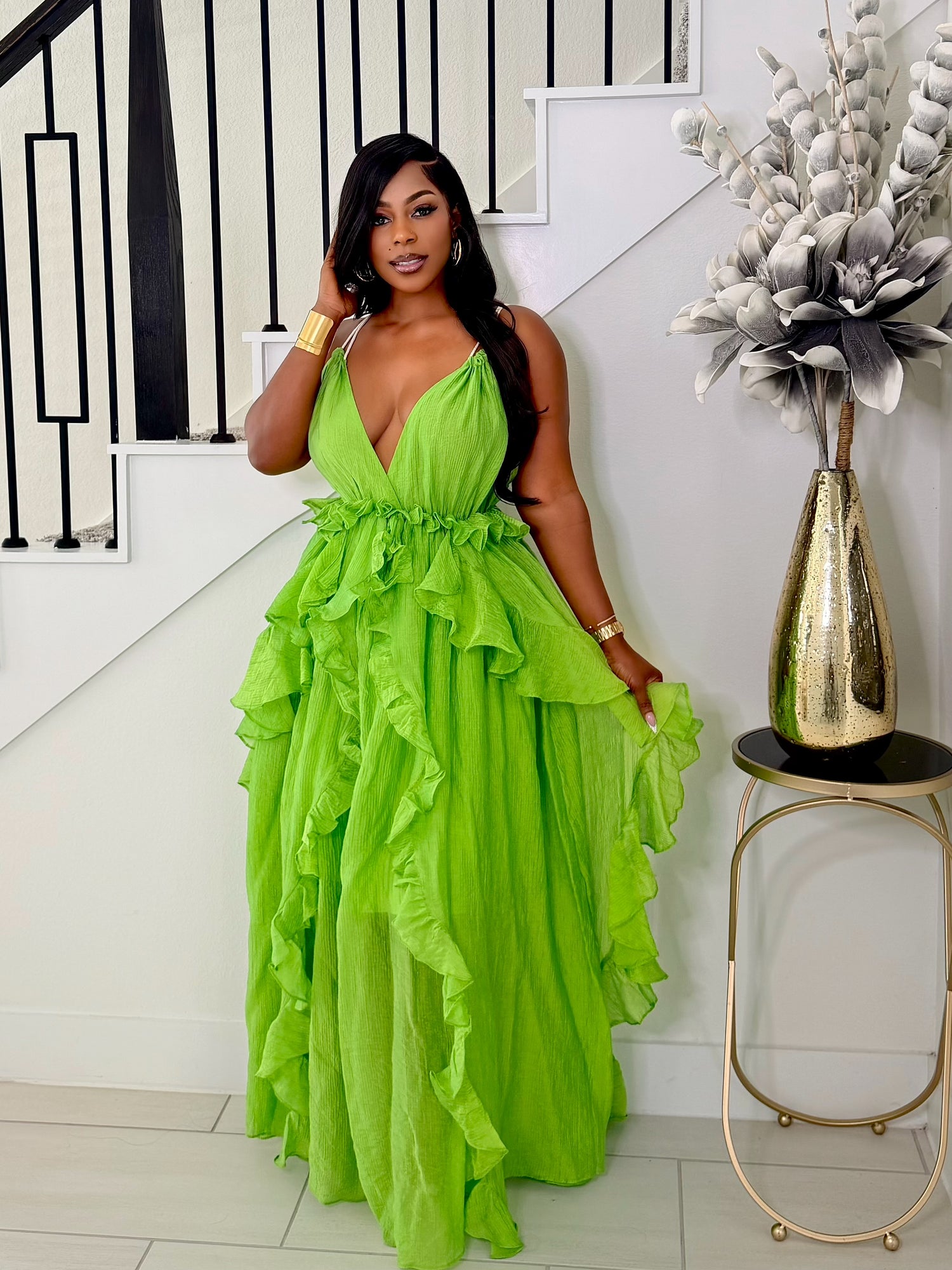 green envy dress Captivating Green Envy Cocktail Dress By ANDREA STANI COUTURE