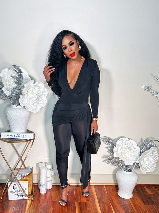 LOVE ON ME NOW LONG SLEEVES STRETCHY JUMPSUIT