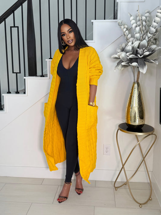 STAY WARM OVERSIZED CARDIGAN (YELLOW)