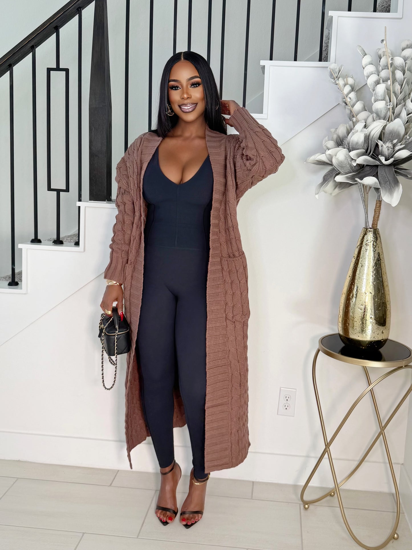 STAY WARM OVERSIZED CARDIGAN (MOCHA)