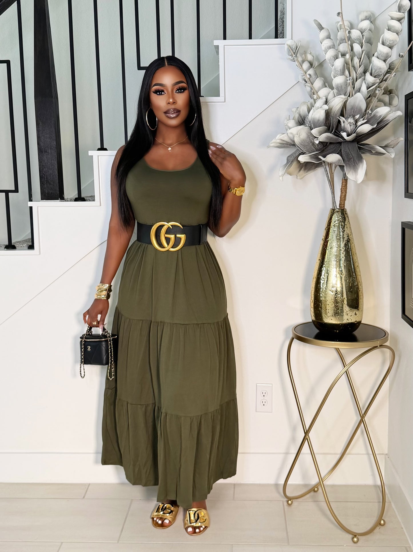 EASY FLOW MAI DRESS (OLIVE)