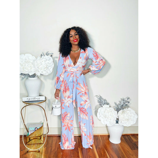 EASY ON THE EYES BUBBLE SLEEVES JUMPSUIT
