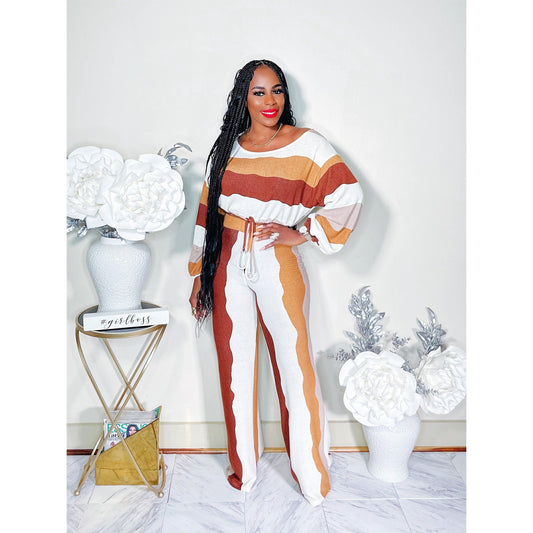 CAN'T STOP THE VIBE PANTS SET