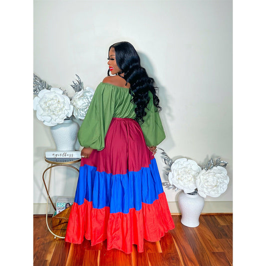 KELLY FOUR TONE MAXI DRESS (SMALL-3XLARGE)